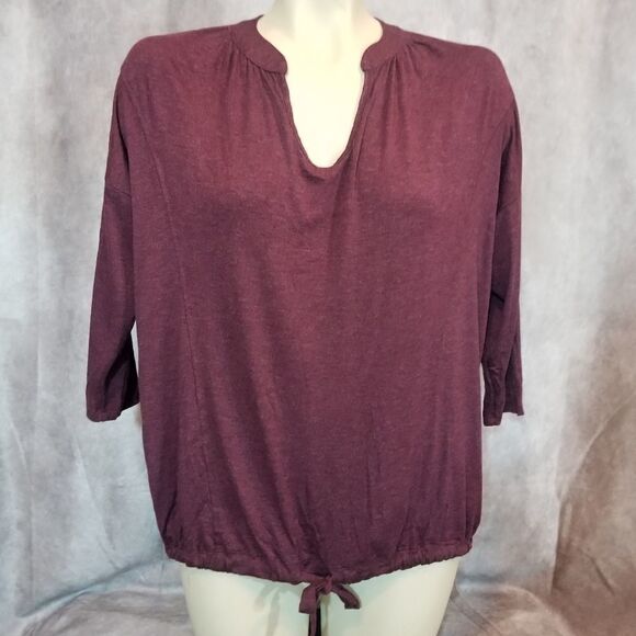 H by bordeaux Purple Lounge Top Size Medium - Picture 2 of 6